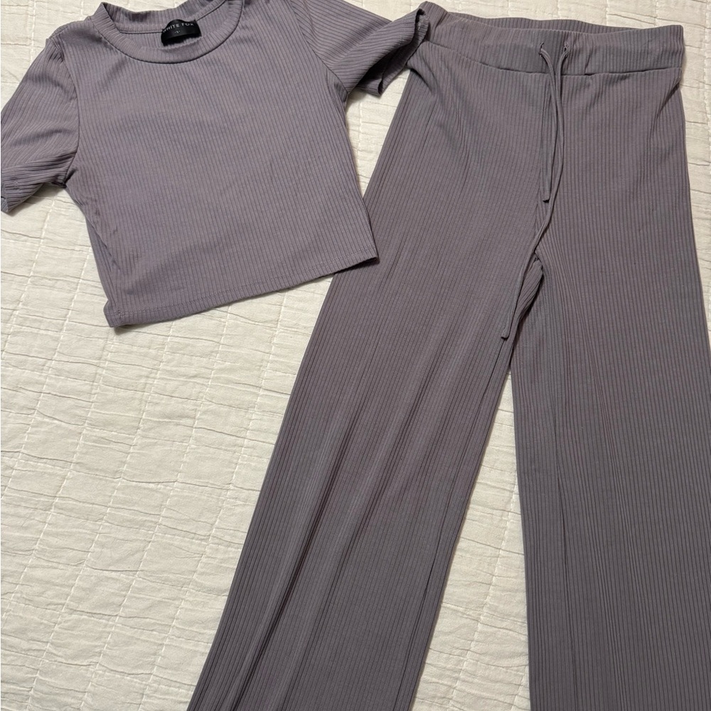 White Fox Boutique Gray Lounge Set